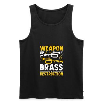 Weapon of Brass Destruction Funny Baritone - Männer Premium Bio Tank Top - Schwarz - Vorne - AI Model Male 178 light (178cm)