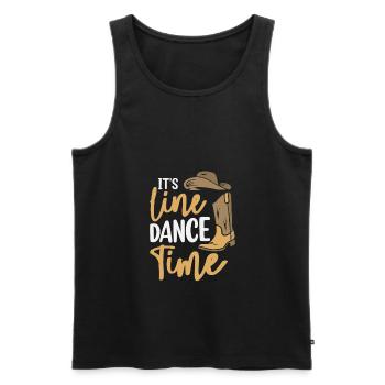C’est l’heure de la danse en ligne Drôle De Doublure Western - Débardeur bio Premium Homme - noir - Devant - Michal (187cm)