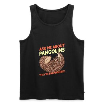 Ask Me About Pangolins Save The Pangolins - Männer Premium Bio Tank Top - Schwarz - Vorne - Michal (187cm)