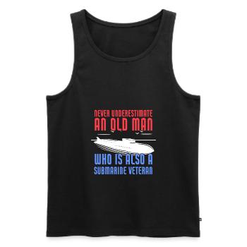 Submarine Veteran Patriotic Submariner Veteran - Männer Premium Bio Tank Top - Schwarz - Vorne - AI Model Male 178 light (178cm)