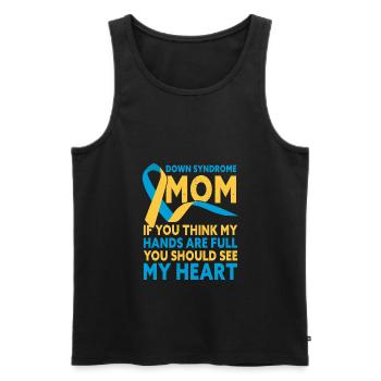 Down Syndrome Mom Down Syndrome Awareness - Männer Premium Bio Tank Top - Schwarz - Vorne - AI Model Male 178 light (178cm)