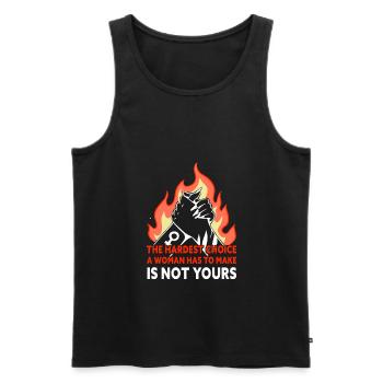 Feminist Hardest Choice Feminism - Men's Premium Organic Tank Top - black - Front - Michal (187cm)