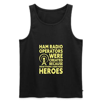 Ham Radio Opérateur Drôle De Radio Amateur - Débardeur bio Premium Homme - noir - Devant - AI Model Male 178 light (178cm)