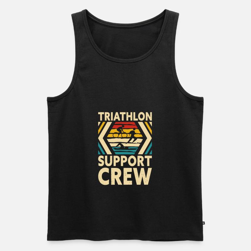 Triathlon Support Crew - Men's Premium Organic Tank Top - black