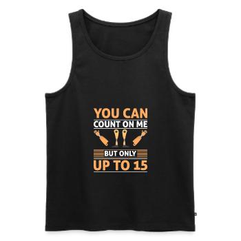 Funny Leg Amputee You Can Count On Me Leg - Men's Premium Organic Tank Top - black - Front - AI Model Male 178 light (178cm)