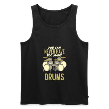 You Can Never Have Too Many Drums Funny Drummer - Männer Premium Bio Tank Top - Schwarz - Vorne - Michal (187cm)
