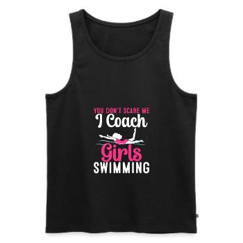 I Coach Filles Natation Drôle Entraîneur de Natation Entraîneur - Débardeur bio Premium Homme - noir - Devant - Michal (187cm)
