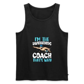 I'm The Swimming Coach Funny Swim Coach - Men's Premium Organic Tank Top - black - Front - Michal (187cm)