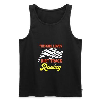 This Girl Loves Dirt Track Racing - Men's Premium Organic Tank Top - black - Front - Michal (187cm)