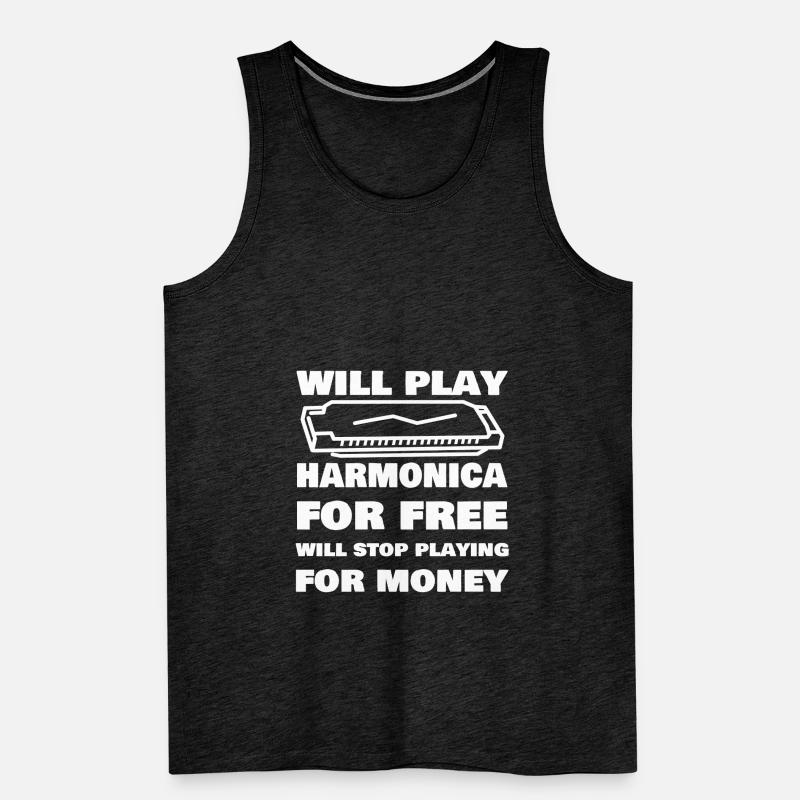 Funny Harmonica Saying Harmonica Player Männer Premium Bio Tank Top