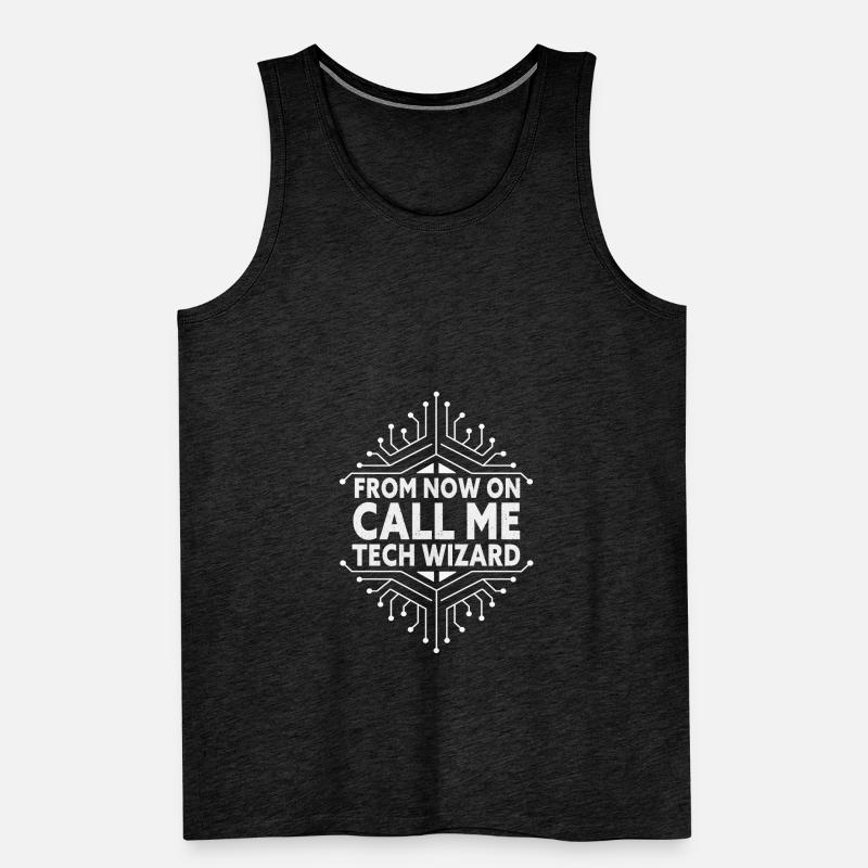 Call Me Tech Wizard Funny IT Support Computer Männer Premium Bio Tank Top