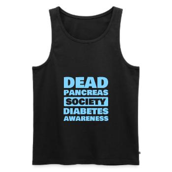 Dead Pancreas Society Diabetes Awareness T1D - Men's Premium Organic Tank Top - black - Front - Michal (187cm)