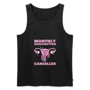Hysterectomy Uterus Removal Cervix Surgery - Men's Premium Organic Tank Top - black - Front - AI Model Male 178 light (178cm)