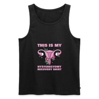Uterus Removal Recovery This Is My Hysterectomy - Men's Premium Organic Tank Top - black - Front - AI Model Male 178 light (178cm)