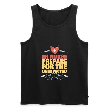 ER Nurse Emergency Nurse - Männer Premium Bio Tank Top - Schwarz - Vorne - AI Model Male 178 light (178cm)