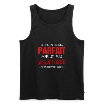 Parfait - Asiatique - Homme - Cadeau - Asie - Débardeur bio Premium Homme - noir - Devant - Michal (187cm)