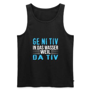 Deutschlehrer - Männer Premium Bio Tank Top - Schwarz - Vorne - Michal (187cm)