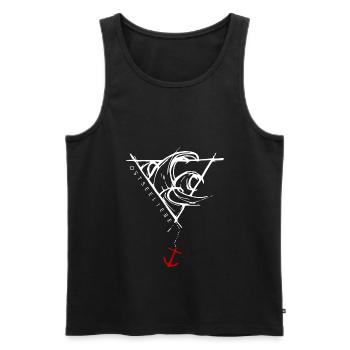 OSTSEELIEBE - AnkerVerrückt nach Meer - DesignArt - Männer Premium Bio Tank Top - Schwarz - Vorne - Michal (187cm)
