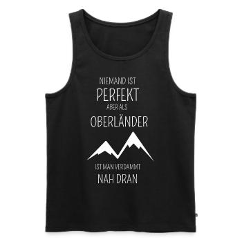 Oberländer Vorarlberg Schweiz - Männer Premium Bio Tank Top - Schwarz - Vorne - Michal (187cm)