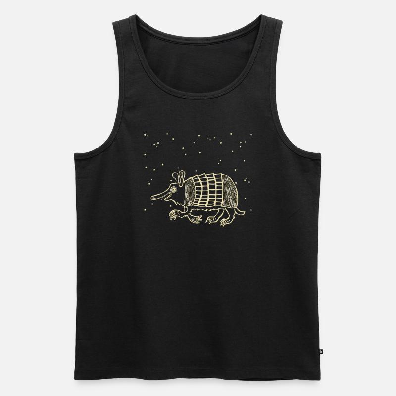 Gürteltier - Männer Premium Bio Tank Top - Schwarz