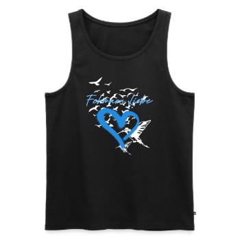 Fehmarn,seagulls,anchors,flock of birds - Men's Premium Organic Tank Top - black - Front - AI Model Male 178 light (178cm)
