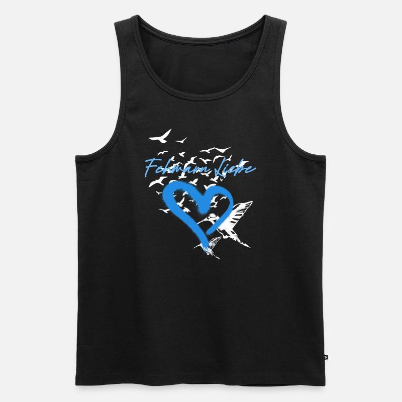Fehmarn,möwen,anker,vogelschwarm - Männer Premium Bio Tank Top - Schwarz