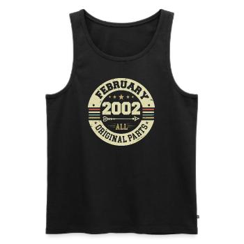 February 2002 Vintage Birthday Gift 2002 - Men's Premium Organic Tank Top - black - Front - Michal (187cm)