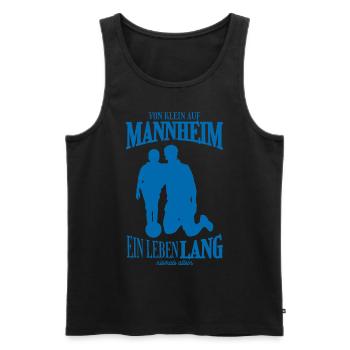Mannheim Football Family Gift - Men's Premium Organic Tank Top - black - Front - Michal (187cm)