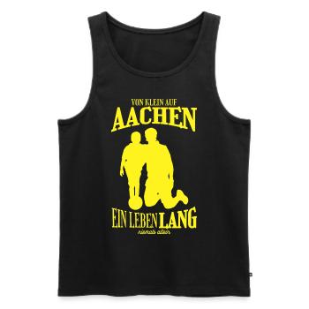 Cadeau de famille de football à Aix-la-Chapelle - Débardeur bio Premium Homme - noir - Devant - Michal (187cm)