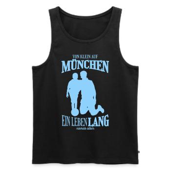 Cadeau de famille Munich Football - Débardeur bio Premium Homme - noir - Devant - AI Model Male 178 light (178cm)