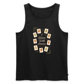 Herbal Healing Roots Natural Wisdom - Men's Premium Organic Tank Top - black - Front - AI Model Male 178 light (178cm)
