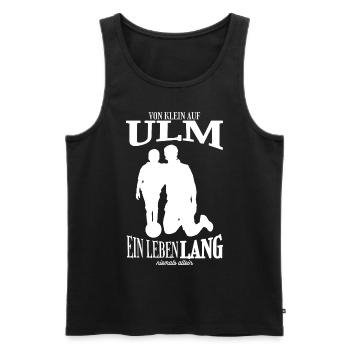 Ulm Football Tradition Gift - Men's Premium Organic Tank Top - black - Front - AI Model Male 178 light (178cm)