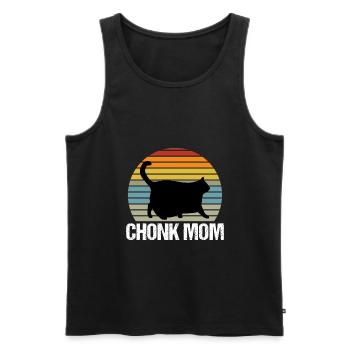 Chonk Mom Chonkiest Chonk Chonker's Chonkey Love - Men's Premium Organic Tank Top - black - Front - AI Model Male 178 light (178cm)