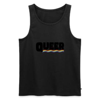 Rainbow Connection Embrace, Happy Pride - Männer Premium Bio Tank Top - Schwarz - Vorne - AI Model Male 178 light (178cm)