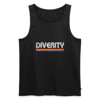 Love is Love, Gay Pride, LGBTQ+ - Men's Premium Organic Tank Top - black - Front - Michal (187cm)