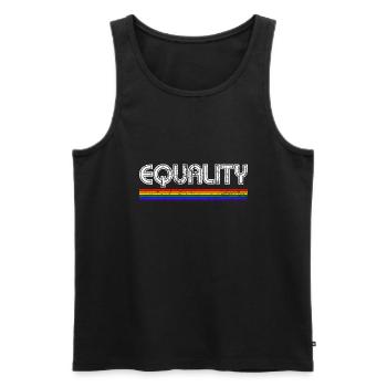 Love Is Love Pride Colors Of Rainbow Equality - Men's Premium Organic Tank Top - black - Front - Michal (187cm)