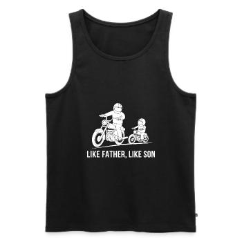 Vater und Sohn Biker Rocker Motorrad - Männer Premium Bio Tank Top - Schwarz - Vorne - Michal (187cm)