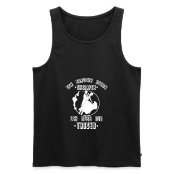 Ich Brauche keine Therapie ich muss nur Tanzen - Männer Premium Bio Tank Top - Schwarz - Vorne - Michal (187cm)