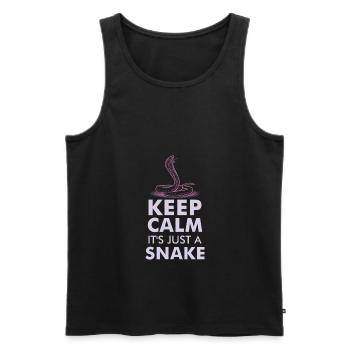 SNAKES: It's Just A Snake - Männer Premium Bio Tank Top - Schwarz - Vorne - AI Model Male 178 light (178cm)