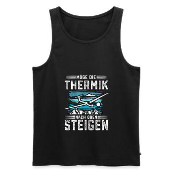 Möge die Thermik nach oben steigen Segelfliegen - Männer Premium Bio Tank Top - Schwarz - Vorne - Michal (187cm)