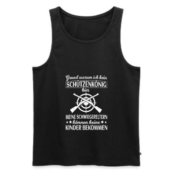 Sportschütze Sportschießen Königskompanie - Männer Premium Bio Tank Top - Schwarz - Vorne - AI Model Male 178 light (178cm)