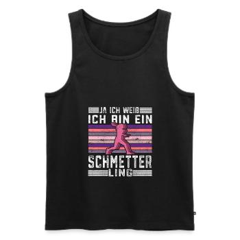 Ich bin ein Schmetter Ling Squashspieler Geschenk - Männer Premium Bio Tank Top - Schwarz - Vorne - AI Model Male 178 light (178cm)