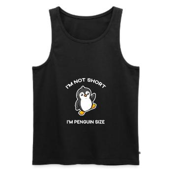 I'm Not Short I'm Penguin Size Cute Penguin Lover - Men's Premium Organic Tank Top - black - Front - AI Model Male 178 light (178cm)