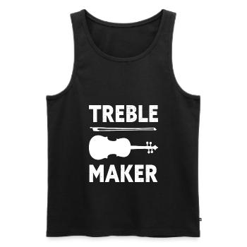 Treble Maker Drôle violoniste - Débardeur bio Premium Homme - noir - Devant - AI Model Male 178 light (178cm)