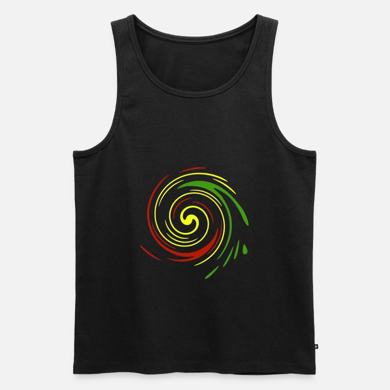 Rasta Strudel - Reggae - Männer Premium Bio Tank Top - Schwarz