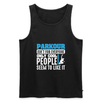 Parkour Freerunning Traceur - Männer Premium Bio Tank Top - Schwarz - Vorne - Michal (187cm)