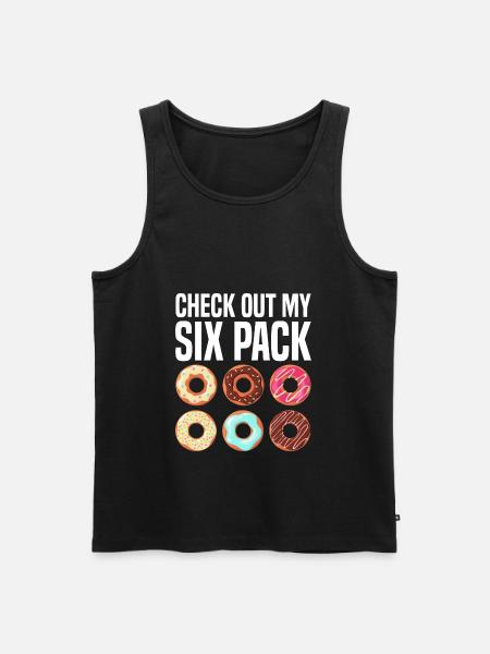 Six pack donut - Men's Premium Organic Tank Top - black