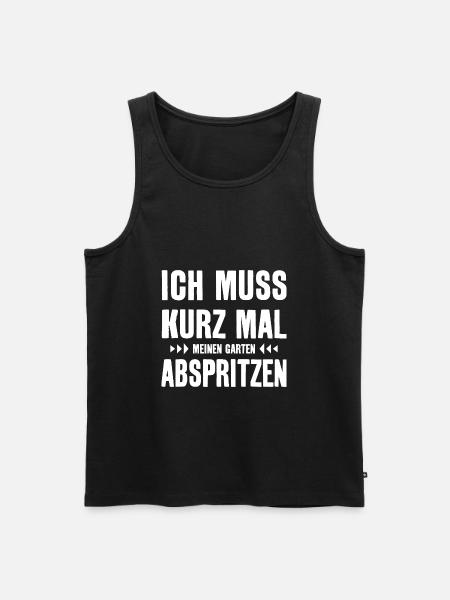 LUSTIG GARTEN SPRUCH GÄRTNER - Männer Premium Bio Tank Top - Schwarz