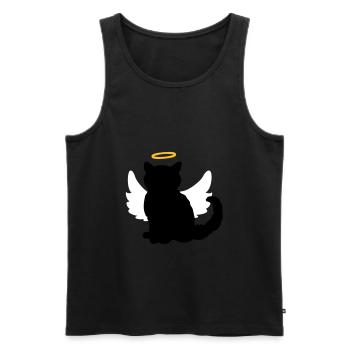 Babykatze / Engelskatze ♥ Angel Cat Kitten - Männer Premium Bio Tank Top - Schwarz - Vorne - AI Model Male 178 light (178cm)