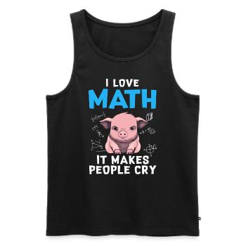 I Love Math It Makes People Cry - Männer Premium Bio Tank Top - Schwarz - Vorne - AI Model Male 178 light (178cm)